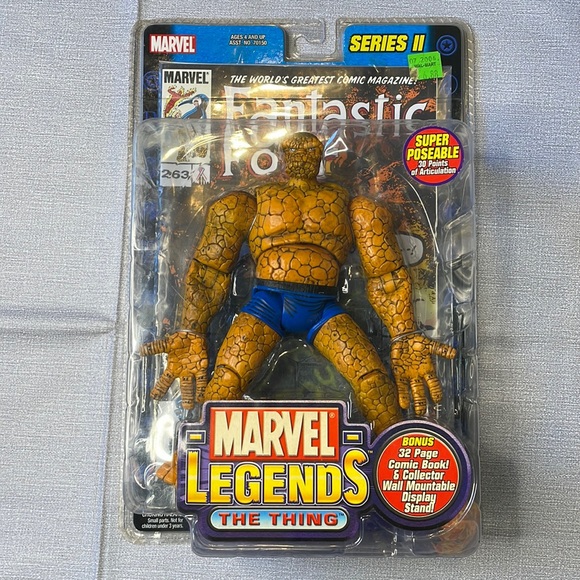 Marvel Other - 2002 Marvel legends THE THING toy action figure NIP with comic book